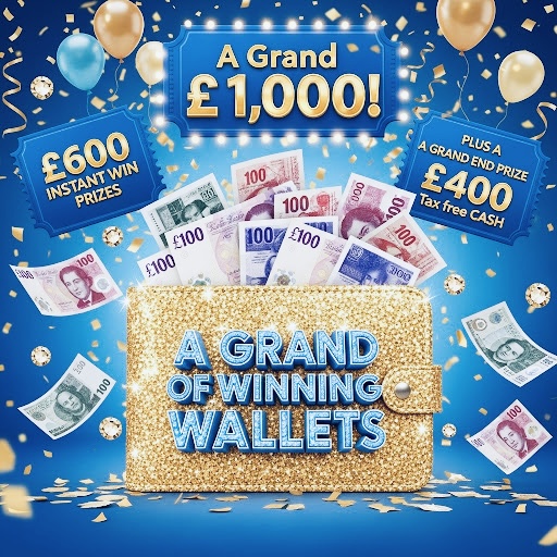 GRAND WINNING WALLETS £1,000 PRIZE POT !!!  £600 Instant Win Prizes + £400 TAX FREE CASH GRAND END PRIZE