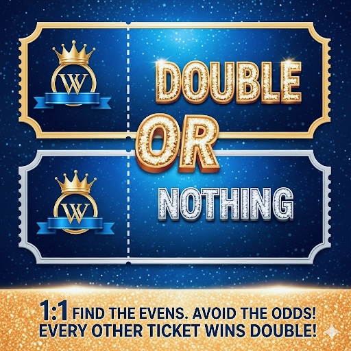 £2.50 DOUBLE OR NOTHING! Every Other number WINS £5 WTC Credit