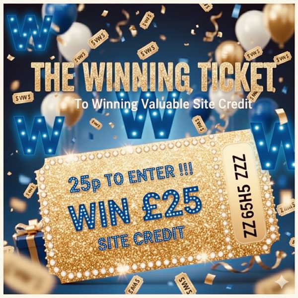 WIN £25 WTC VALUABLE SITE CREDIT for just 25P !!!