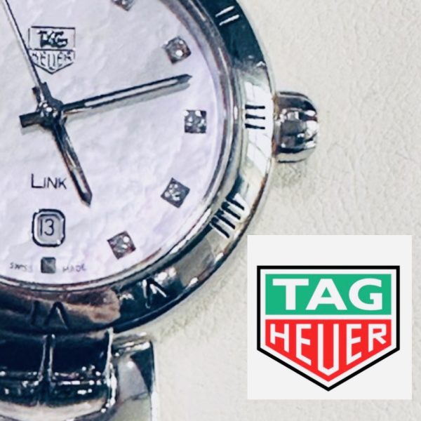 WIN ! TAG HEUER LADIES DIAMOND & MOTHER of PEARL LINK DATE WATCH. £7.50 per ENTRY . LIMITED TICKETS. LOW ODDS