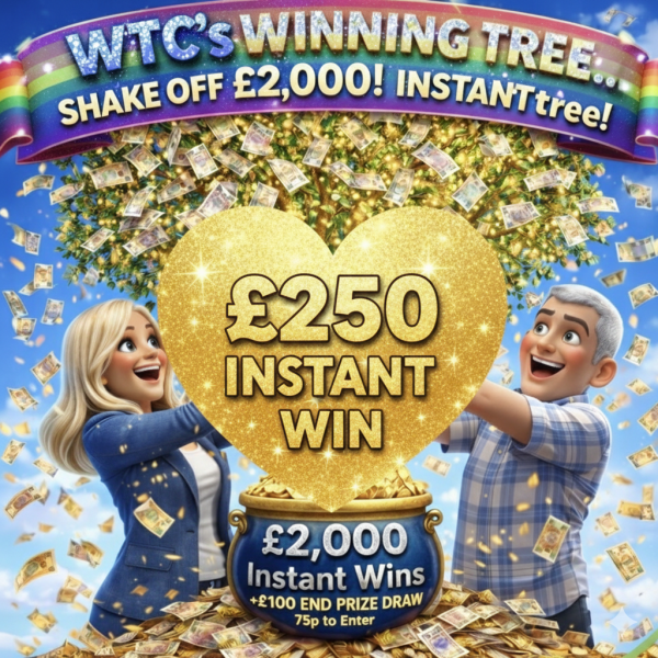 WTC WINNING TREE...SHAKE off £2000 INSTANT CASH WINS! Plus£100 END PRIZE DRAW