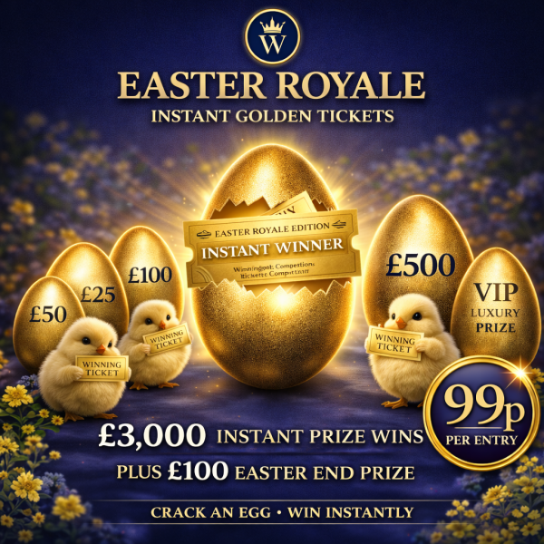 £3K EASTER INSTANT CASH SMASH + £100 EASTER PRIZE DRAW